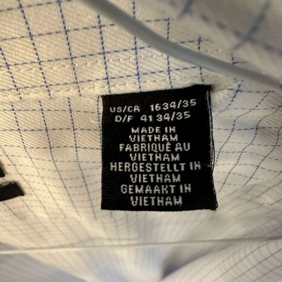 NWT Saks Fifth Avenue men’s dress shirt. Size 16 - 34/35 slim fit - Picture 4 of 9